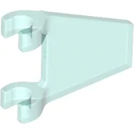 Flag 2 x 2 Trapezoid with Flat Area between Clips / Trans-Light Blue