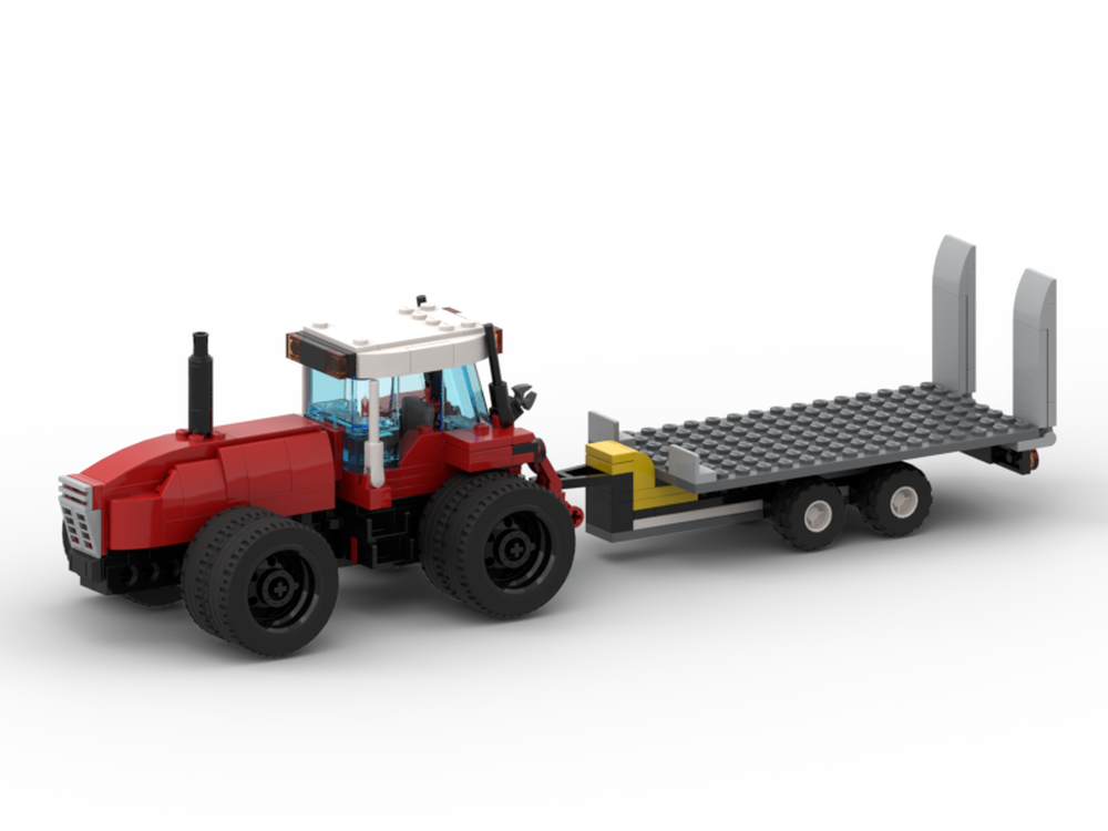 Lego Farm MOC Series - Gray Vehicle Transport Trailer Add-on