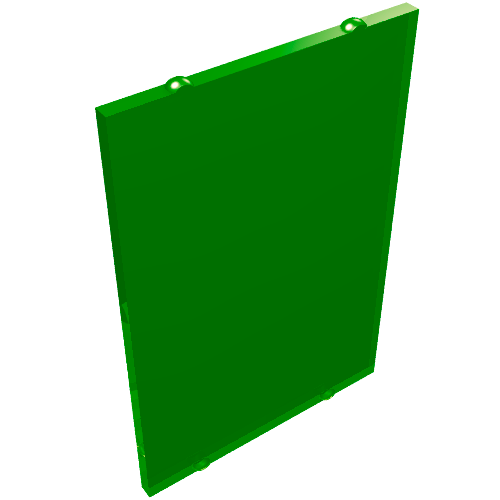 Lego Glass for Window 1 x 4 x 5 / Trans-Green