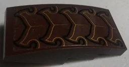 Slope, Curved 4 x 2 with Black and Gold Exoskeleton Tail Segments Pattern (Sticker) - Set 70132