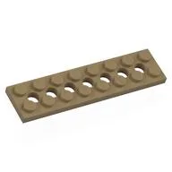 Technic Plate 2 x 8 [7 Holes] / Dark Tan