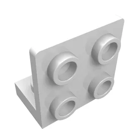 Bracket 1 x 2 - 2 x 2 Inverted / White