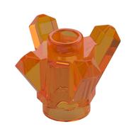 Lego Rock 1 x 1 Crystal 4 Point / Trans-Orange