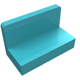 Panel 1 x 2 x 1 [Rounded Corners] / Medium Azure
