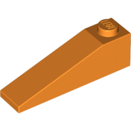Lego Brick Sloped 18° 4 x 1 / Orange