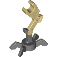 Lego Leg Mechanical with Dark Bluish Gray Foot Print / Tan