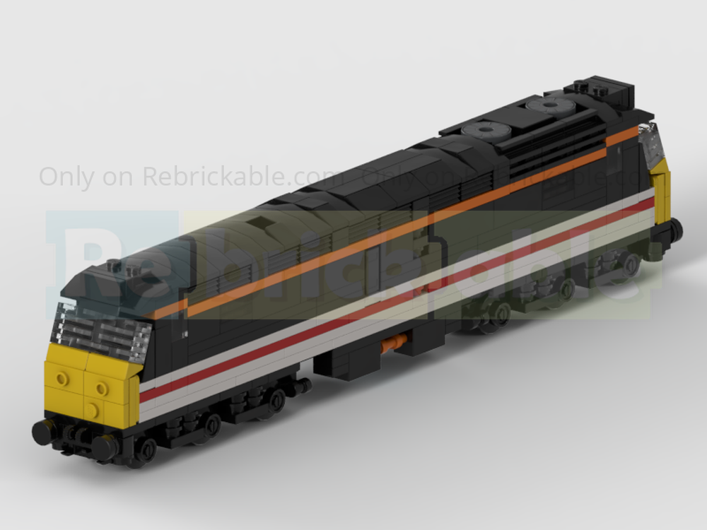 Lego 4-Wide BR Class 47 Diesel Locomotive Train In Intercity Livery