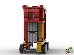 Straddle carrier shipping container