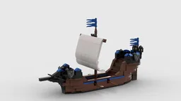 Medieval Falcon Knight Ship