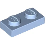 Plate 1 x 2 / Bright Light Blue