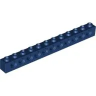 Technic Brick 1 x 12 [11 Pin Holes] / Dark Blue