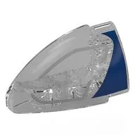 Technic Panel Round Corner 5 x 3 x 2 Right with Blue/Dark Bluish Grey Headlight Print / Trans-Clear