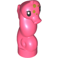 Lego Animal, Seahorse with Black Eyes, Olive Green Spots / [No Color/Any Color]