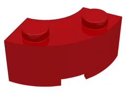 Brick Round Corner 2 x 2 Macaroni with Stud Notch