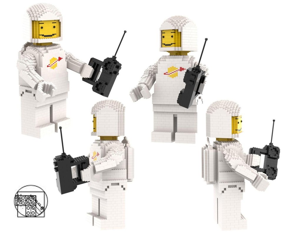 Lego Maxi figure White spaceman with radio