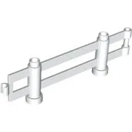 Duplo Fence 1 x 10 x 2 Extended Bottom [Clip and Bar ends] / White