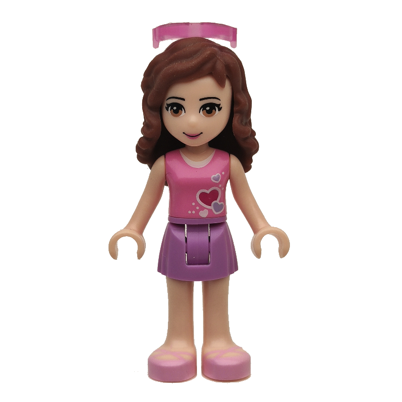 Lego Olivia - Dark Pink Top, Medium Lavender Skirt, Safety Goggles