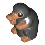 Lego Creature, Niffler with Black Eyes and Hair Print / Nougat
