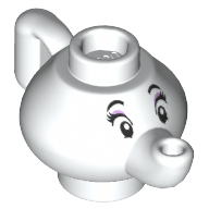 Lego Equipment Teapot with Eyes Print (Mrs Potts) / White