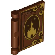 Book Cover with Disney Castle Print / Reddish Brown