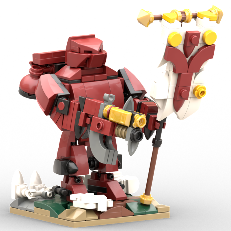 Lego Space Marines Blood Angel flag bearer (Warhammer 40k)