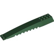 Lego Brick Wedged, Curved 16 x 4 Triple with Inner Ridges / Dark Green
