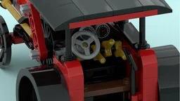 Steam Traction Engine - Minifig Scale