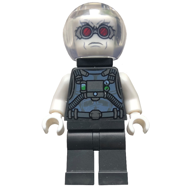 Lego Mr. Freeze with Pearl Dark Gray Outfit and Neck Bracket with 4 Bars