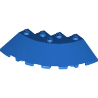 Brick Round Corner 6 x 6 with 33° Slope and Facet Cutout / Blue