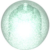 Lego Helmet Round Sphere with Small Hole / Opal Trans-Light Blue