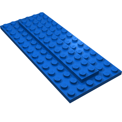 Lego Battery Cover, Train Car Roof 6 x 14 / Blue