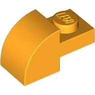 Brick Curved 1 x 2 x 1 with Curved Top / Bright Light Orange