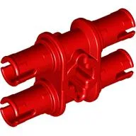 Technic Pin Double with Axle Hole / Red