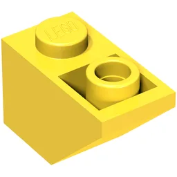 Brick Sloped Inverted 45° 2 x 1 / Yellow