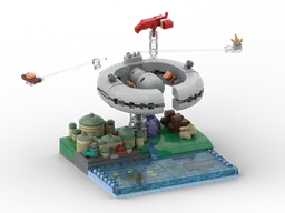 Micro Lucrehulk with Theed Palace, Great Grass Plain, and Underwater Scenery