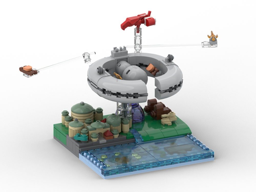 Lego Micro Lucrehulk with Theed Palace, Great Grass Plain, and Underwater Scenery
