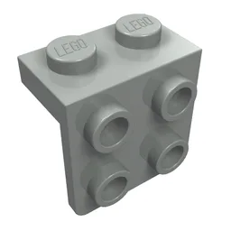 Bracket 1 x 2 - 2 x 2 / Light Gray