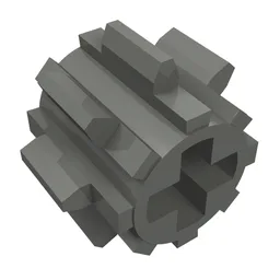 Technic Gear 8 Tooth [Reinforced] / Dark Bluish Gray