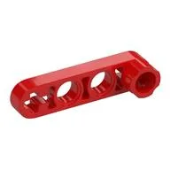 Technic Beam 1 x 4 Thin with Stud Connector / Red