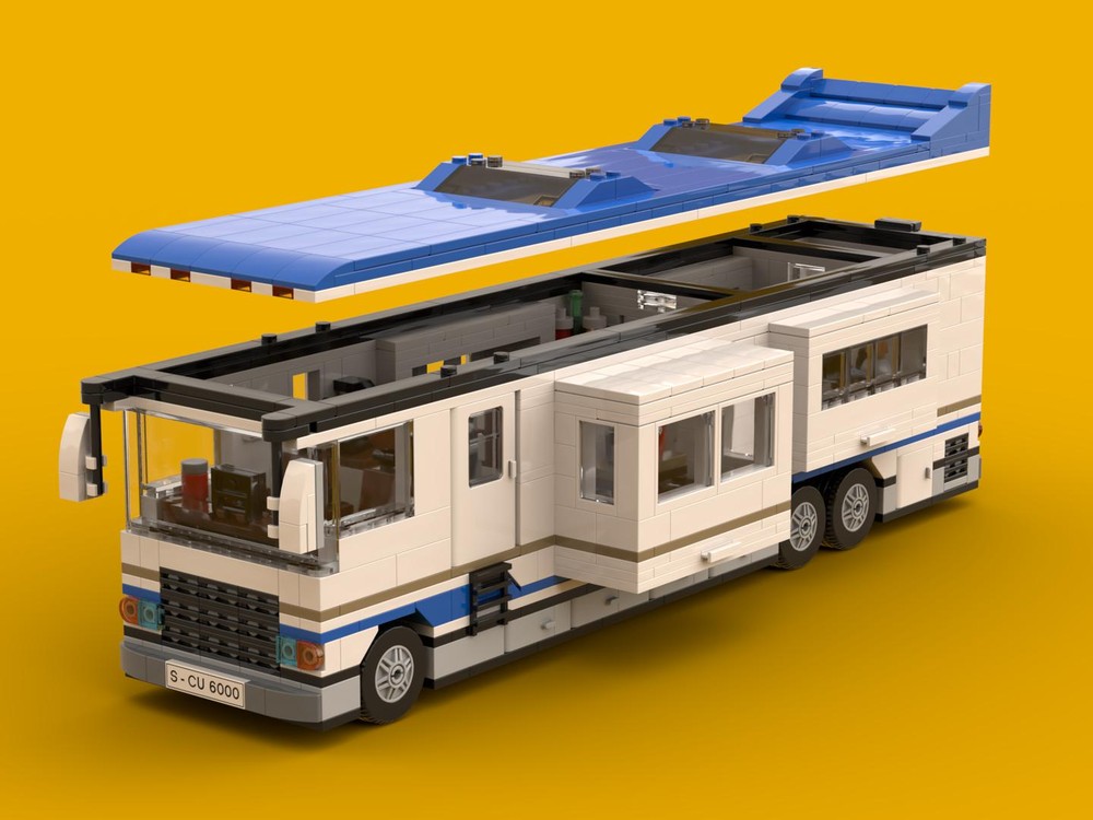 Lego Luxury Motorhome with Slide-Outs (Minifig-Scale)