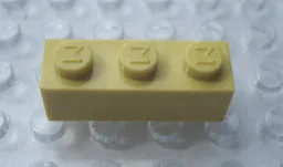 Modulex Brick 1 x 3 with M on Stud