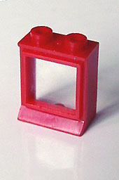 Lego Window 1 x 2 x 2 with Extended Lip, with Glass, Hole in Top