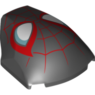 Lego Large Figure Face 4 x 5 x 1 2/3 with Black and Red Spider-Man Face print