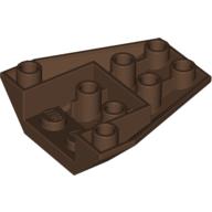 Lego Brick Wedged, Sloped Inverted 4 x 4 Triple [2 Connections between Front Studs] / Brown