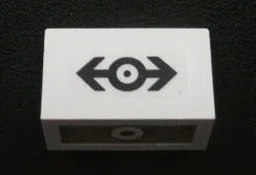 Panel 1 x 2 x 1 with Train Logo Black Pattern on Outside (Sticker) - Set 4555