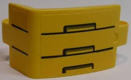 Technic, Panel Curved 3 x 5 x 3 with Black Lines and Rectangles Pattern Model Right Side (Stickers) - Set 42055