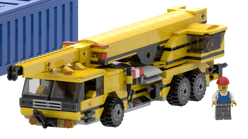 Lego Modernized 8-Stud Speed Champions Edition of the Classic LEGO Mobile City Crane (#6361) – A Tribute to the Original