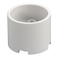 Lego Brick Round 3 x 3 x 2 Recessed Center with 2 x 2 Studs and Axle Hole / White