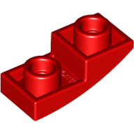 Lego Brick Curved Inverted 2 x 1 / Red