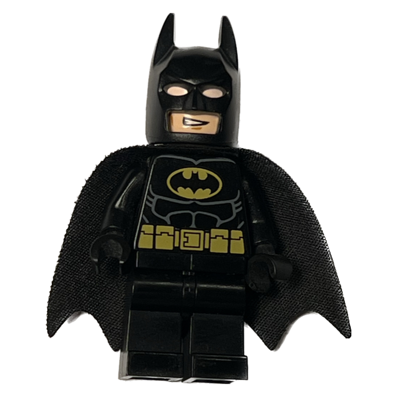 Lego Batman, Black Suit, Black Cape and Cowl, Yellow Batman Logo (56630 Cape) (3626c Head)
